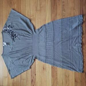 ♡Dept Brand Gray Sweater Dress with Sequins♡